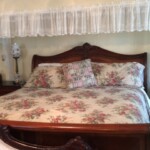 Cozy king sized bed within The Queen Anne room at Old Rhinebeck Country House